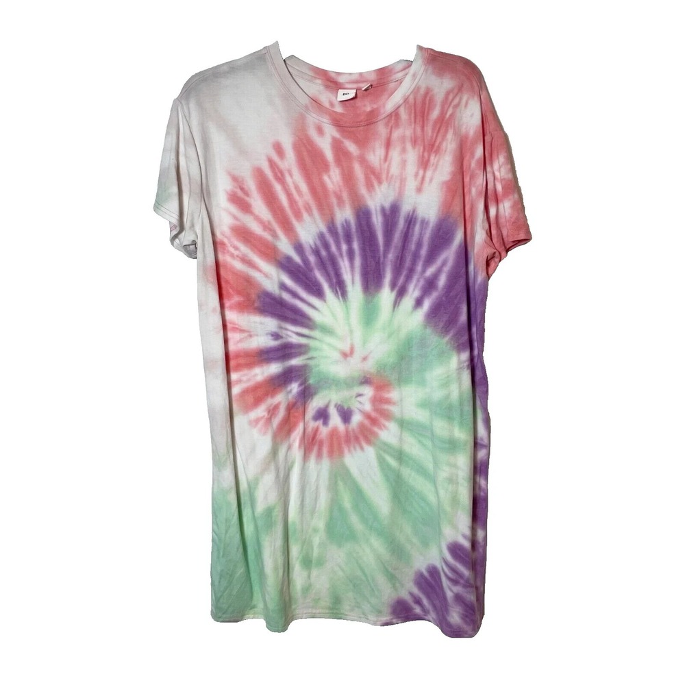 BP. Handmade Short Sleeve Tie Dye T-Shirt Top Womens S‎ Multicolor Psychedelic